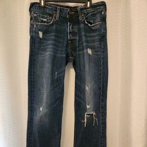 Hollister distressed blue jeans